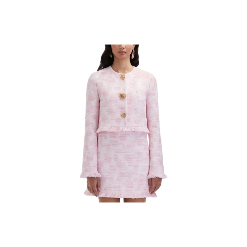 Oscar De La Renta Textured Tweed Jacket-2