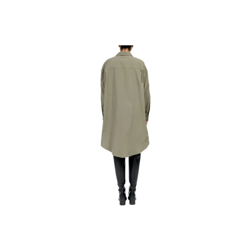 MM6 Maison Margiela Poplin Texture Shirt Dress-2