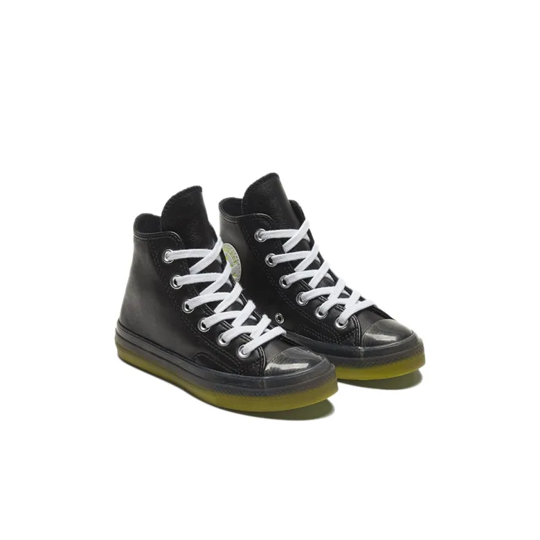 Converse All Star Series Anti-Slip Wear-Resistant High-Top Kids Canvas Shoes Black Green Children Aged 3-7 Years Old-2