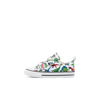 Converse All Star Series Anti-Slip Wear-Resistant Low-Top Toddler Shoes White Green Infant And Toddler