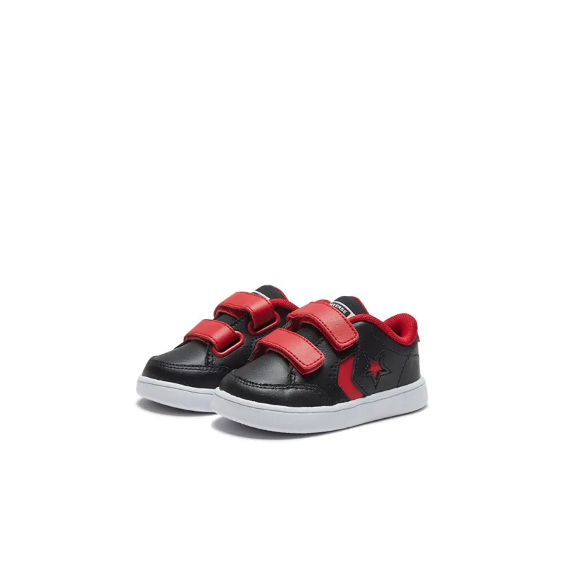 Converse Star Court 2V Low Top Toddler Shoes Black Red Infant And Toddler-2