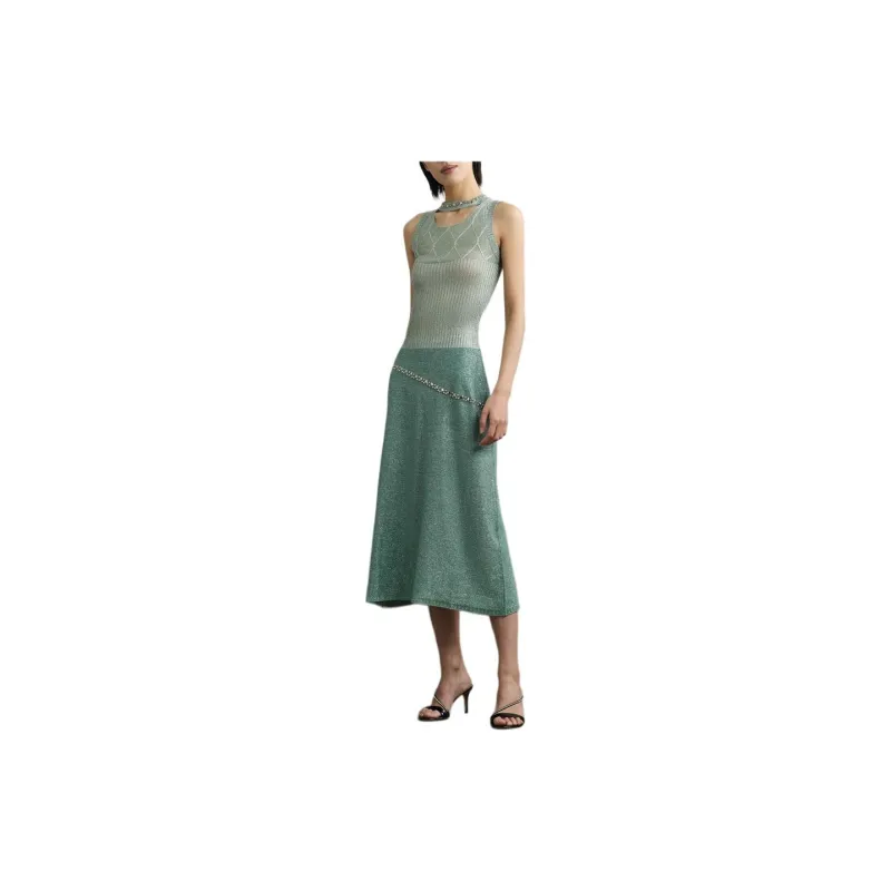CORMIO SS24 Sleeveless Dress Women's Green-3