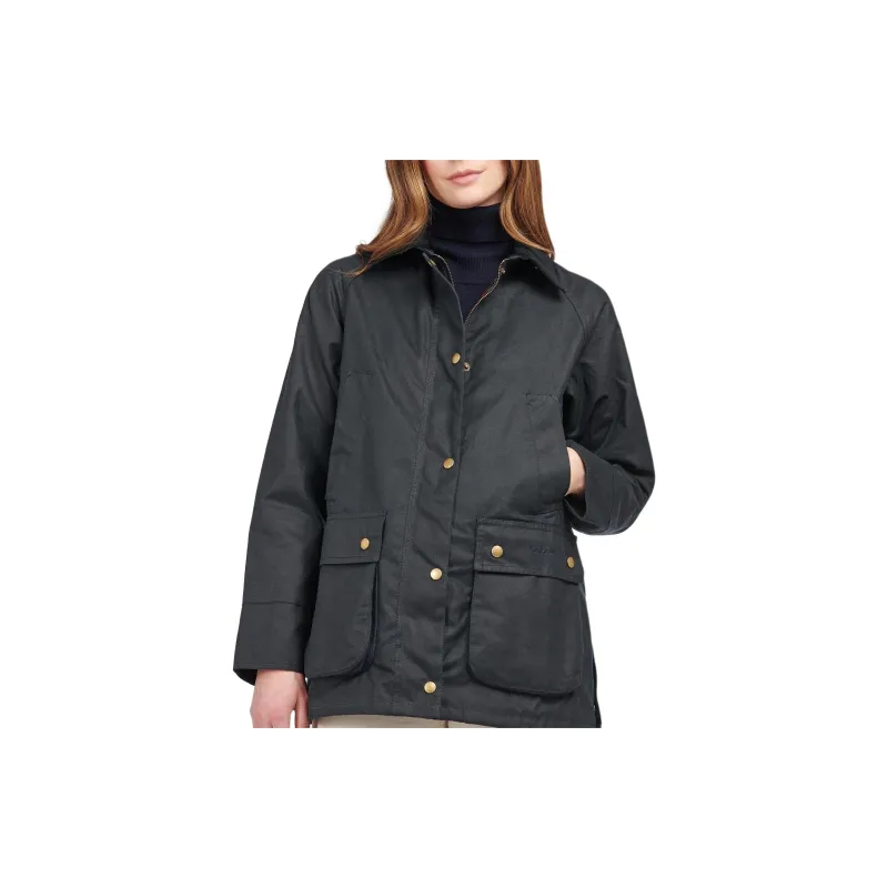 BARBOUR Barbour Acorn Waxed Cotton Jacket Jackets Coats Women's Black-1
