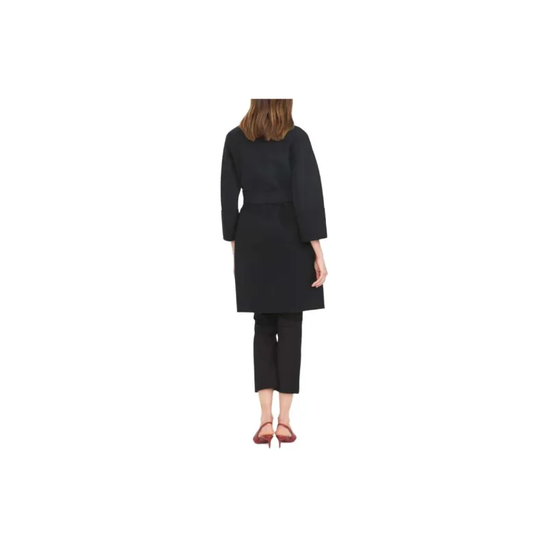 'S MAX MARA Tied Waist Long Sleeved Coat-2