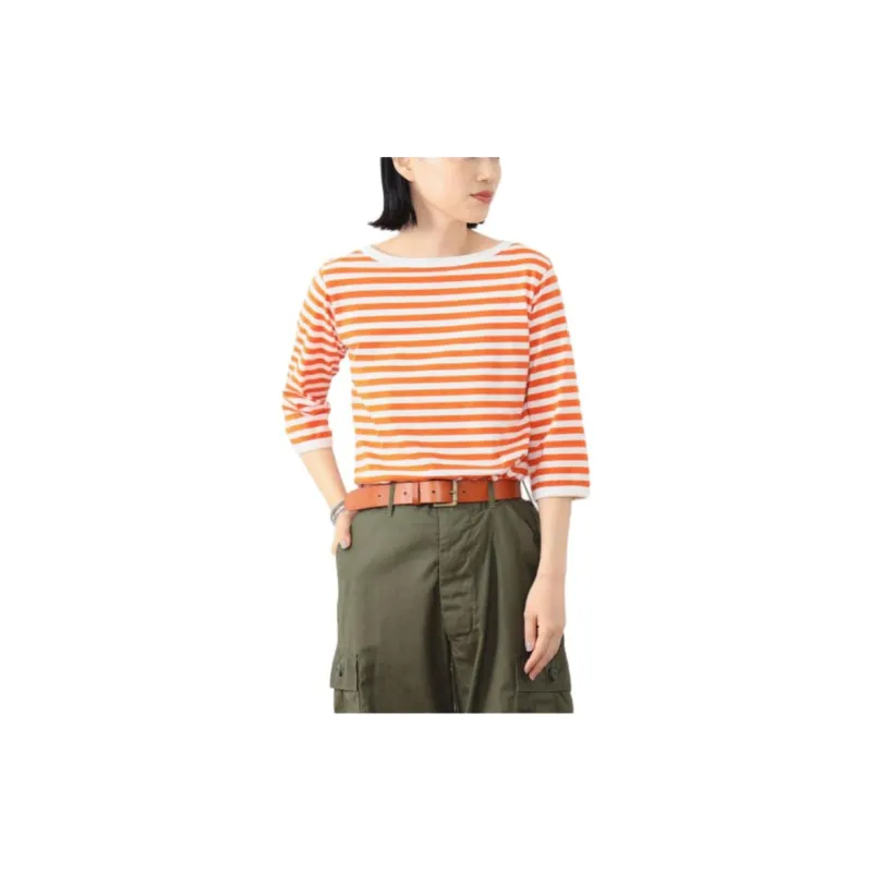 Beams T Shirts Women's Orange-4