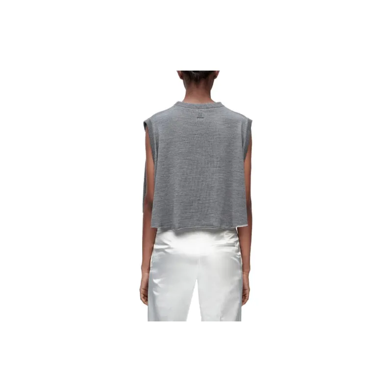 LOEWE Trapeze Vest In Wool Grey-2