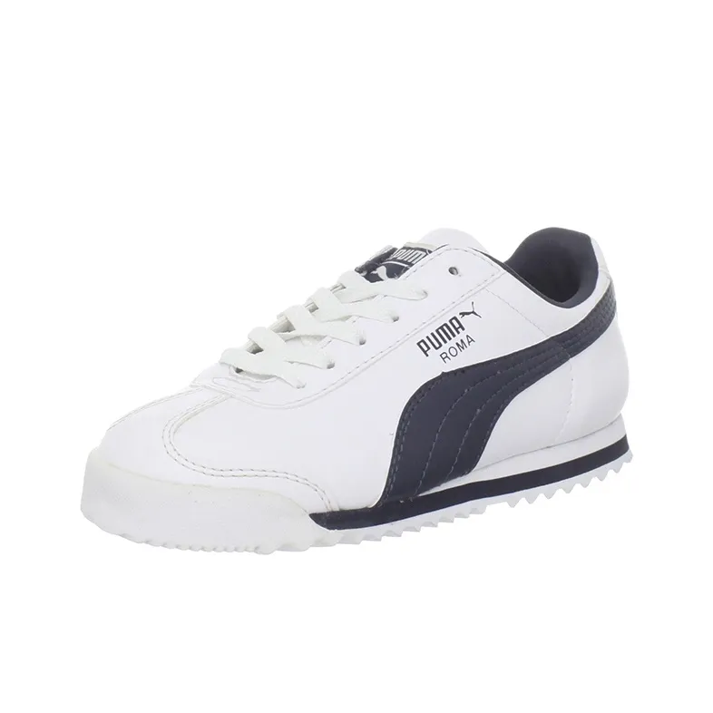 PUMA Roma Basic Jr GS Basic Cushioning Wear-Resistant Low-Top Kids' Running Shoes White Blue Teenagers-2
