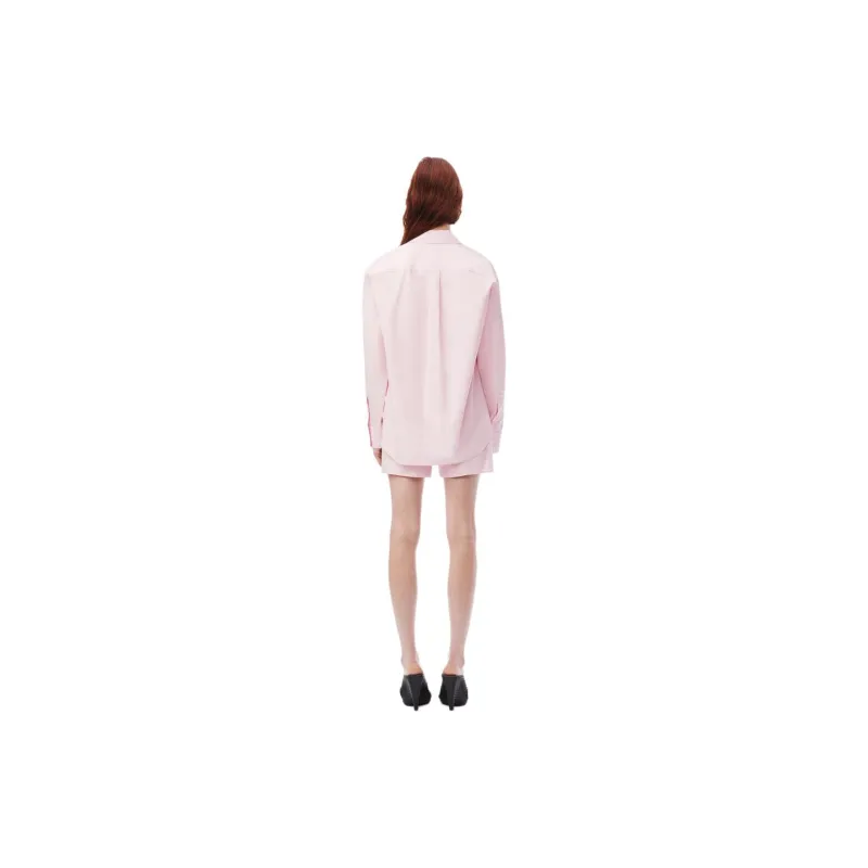 Alexander Wang Boyfriend Logo Flag Tag Shirt Light Pink-3