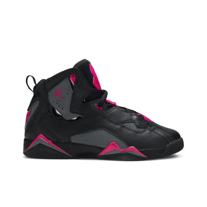 Jordan True Flight Black Dark Grey Deadly Pink GS-1