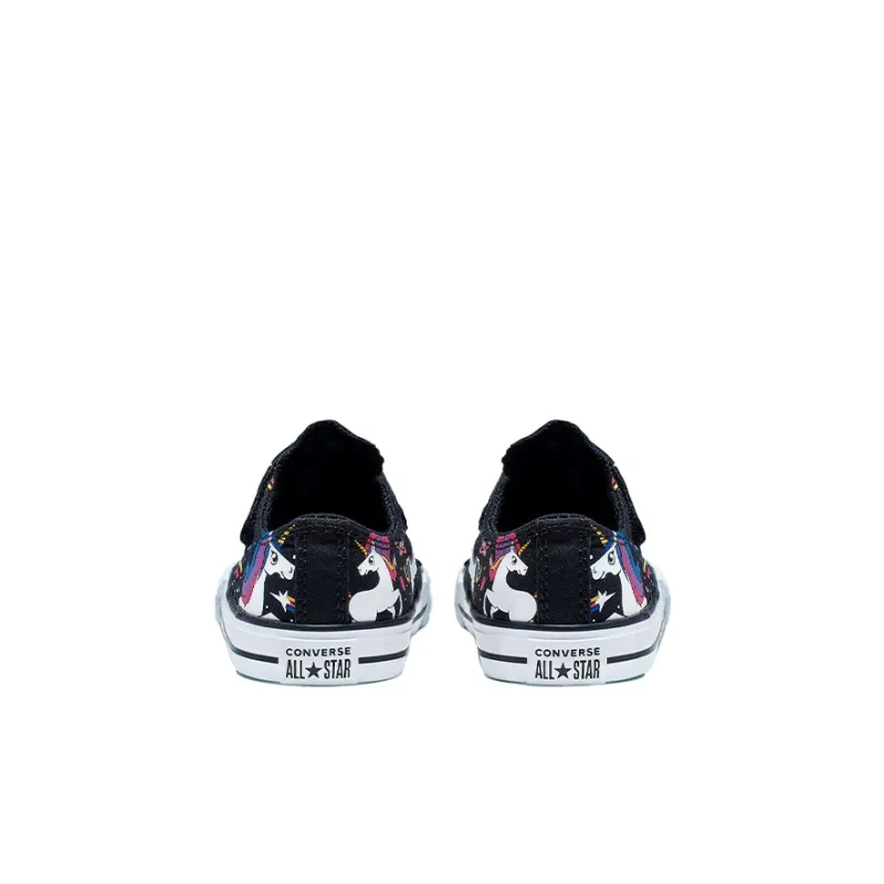 Converse Chuck Taylor All Star Anti Slip Wear Resistant Low Top Toddler Shoes Unicorn Black Infant And Toddler-3