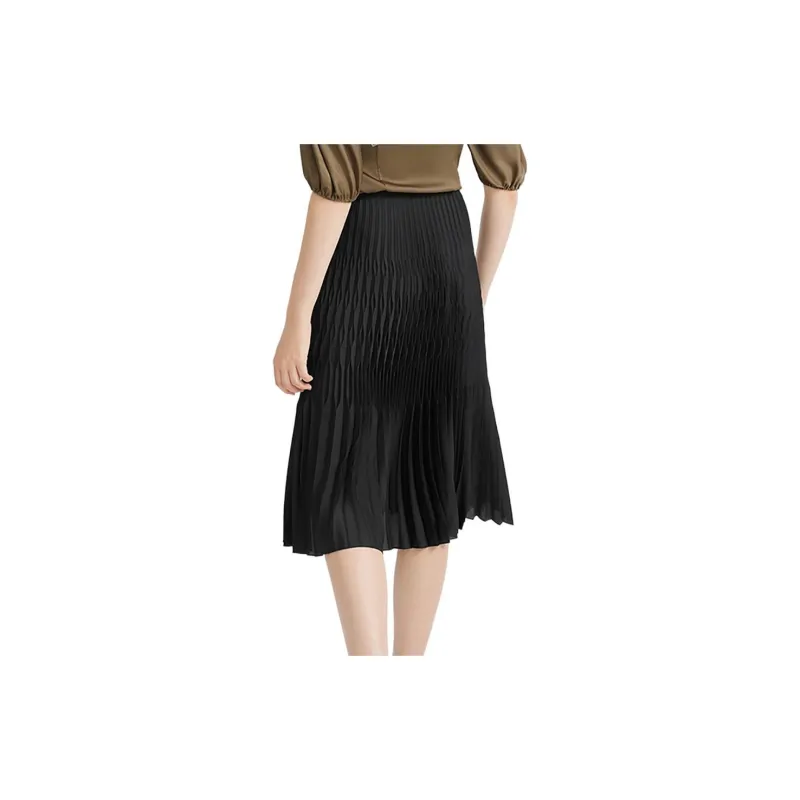 THEORY Casual Long Skirts Women's Black-3