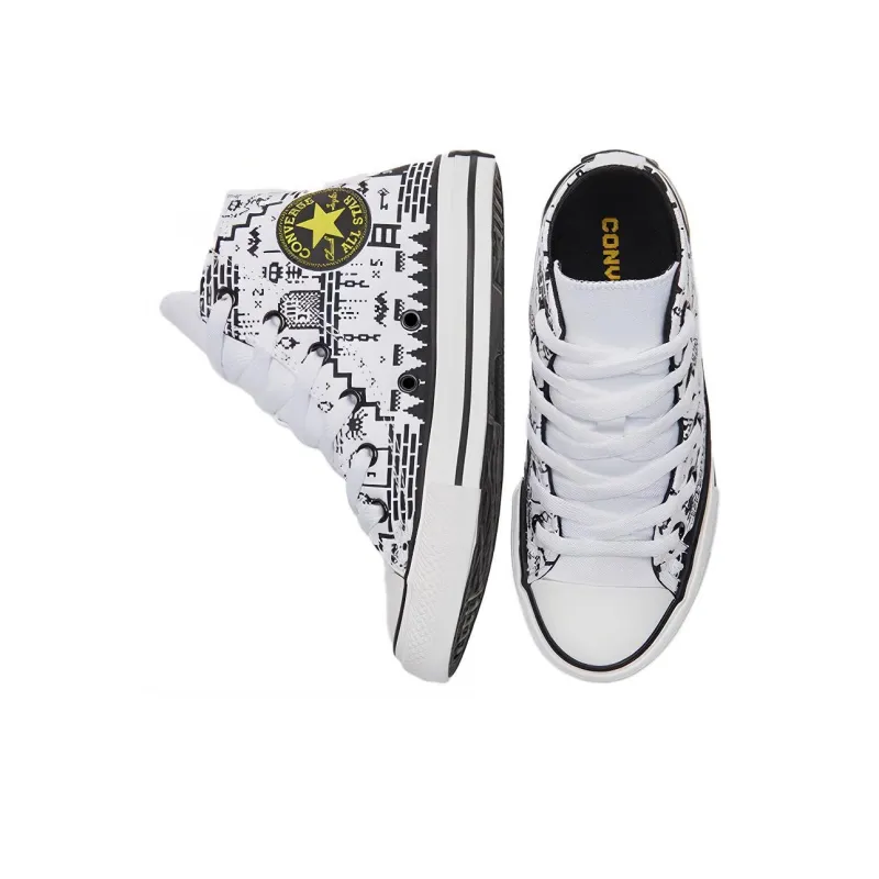 Converse Chuck Taylor All Star High GS 'Gamer Print - White'-4