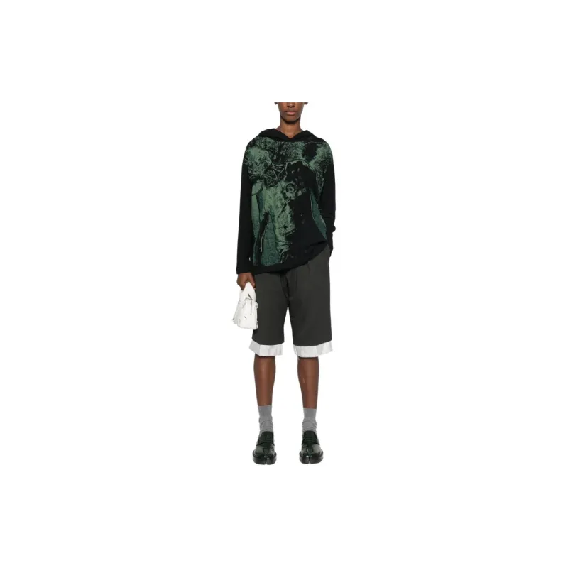 MM6 Maison Margiela Numbers Motif Hoodie 'Black'-1