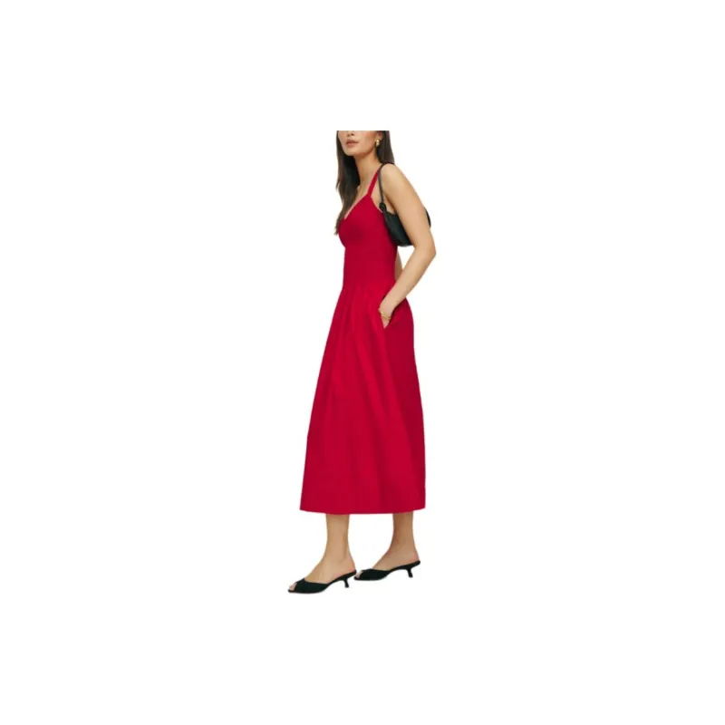 REFORMATION Sariah Dress Slip Dresses Women's Cherry Color-3