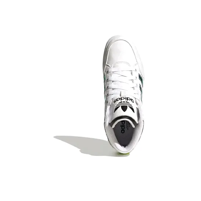 Adidas Originals Hardcourt Anti Slip Wear Resistant Mid Top Kids' Skateboarding Shoes White Teenagers-3