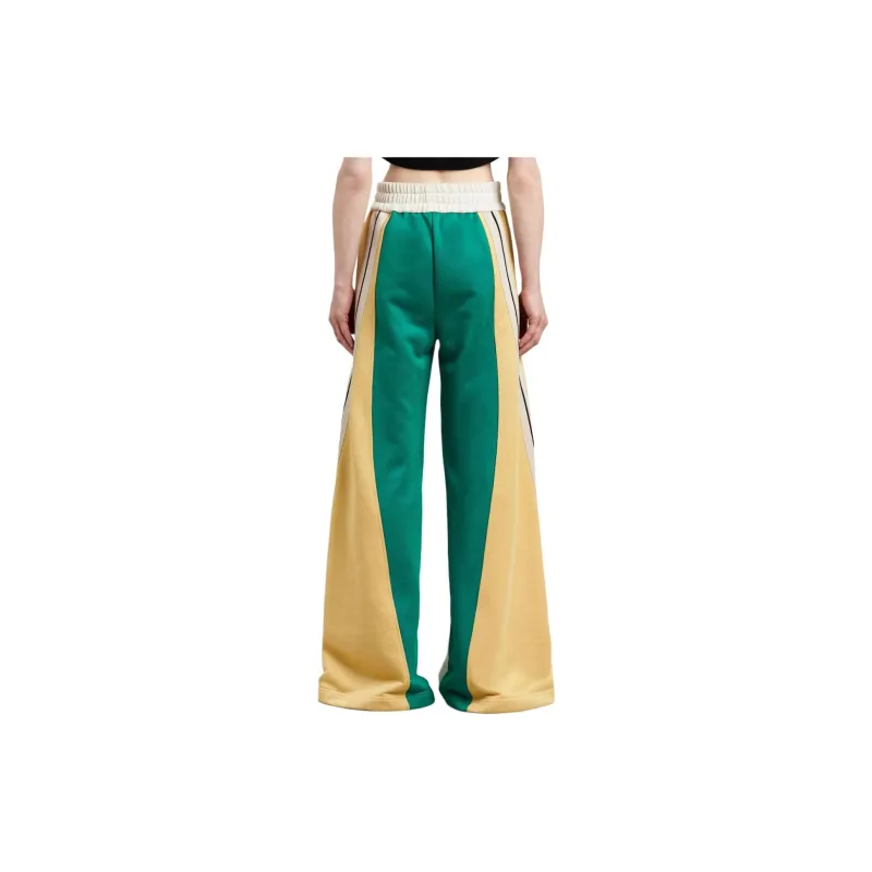 PALM ANGELS Monogram Colorblock Wide Track Pant 'Off White/Multicolor'-3