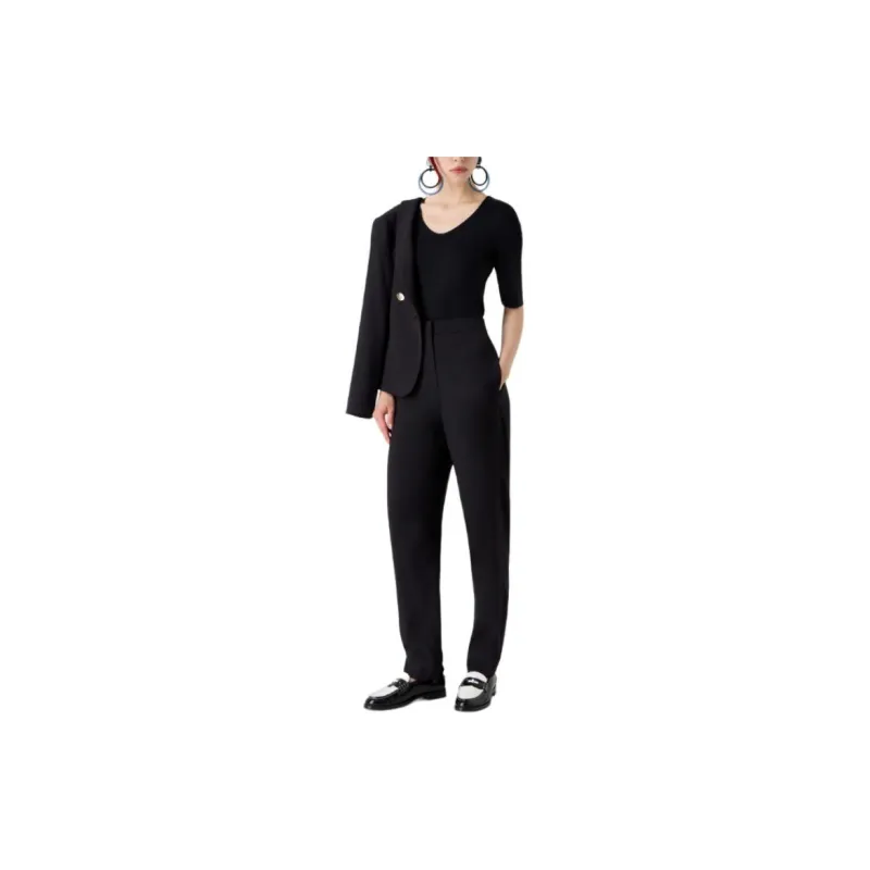 EMPORIO ARMANI Viscose Stretch Jersey V neck Jumper With Three quarter Length Sleeves-3