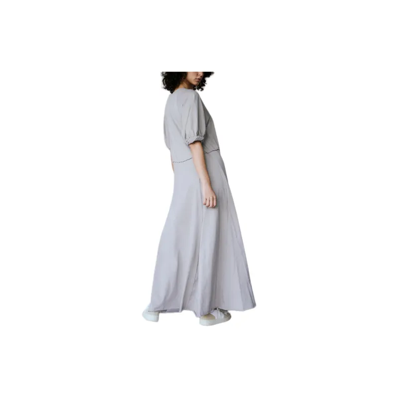 FREE PEOPLE Brentwood Maxi Short-Sleeved Dresses Women's Grey/Gray-1