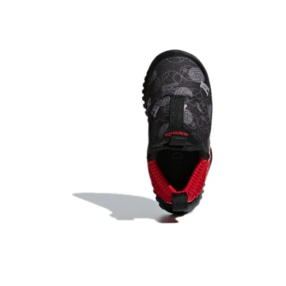 Adidas Rapidazen I Abrasion Resistant Low Top Toddler Shoes Black Red Infant And Toddler-4