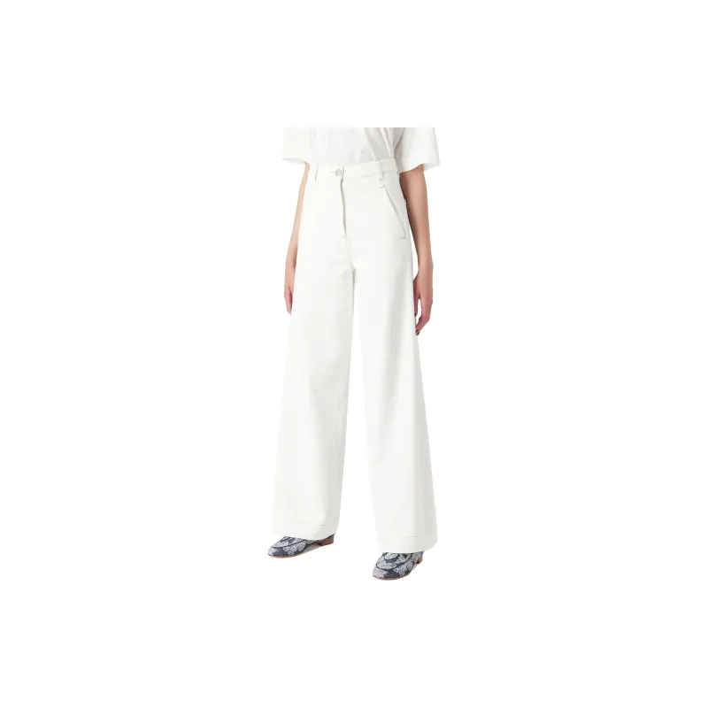 GIORGIO ARMANI Denim Collection Wide leg Trousers In Stretch Cotton Denim-2