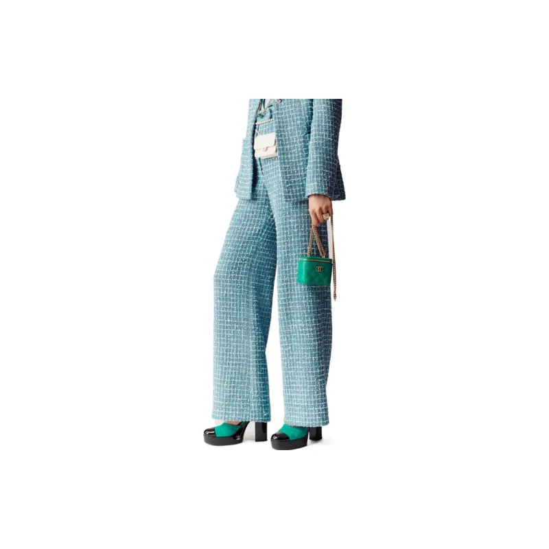 CHANEL Casual Pants Women's Blue-3