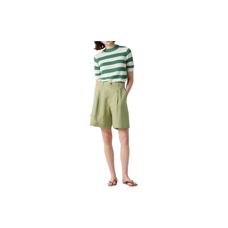 UNIQLO Casual Shorts Women's Verdant Green-2