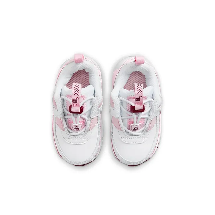 Nike Air Max 90 Toggle Low Top Toddler Shoes White Red Pink Infant And Toddler-3