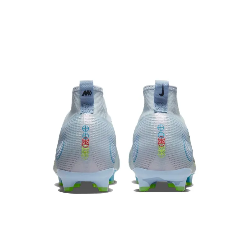 Nike Mercurial Superfly 8 Slip Resistant Cushioning Wear Resistant Lightweight Mid Top Kids' Soccer Shoes Gray Kids'-4