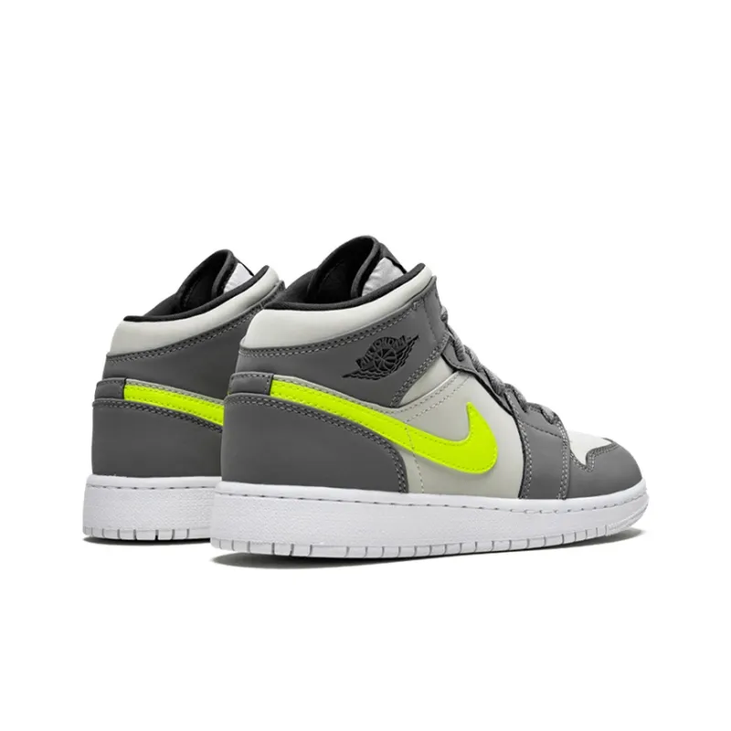 Jordan 1 Mid GS Gun Smoke Volt-3