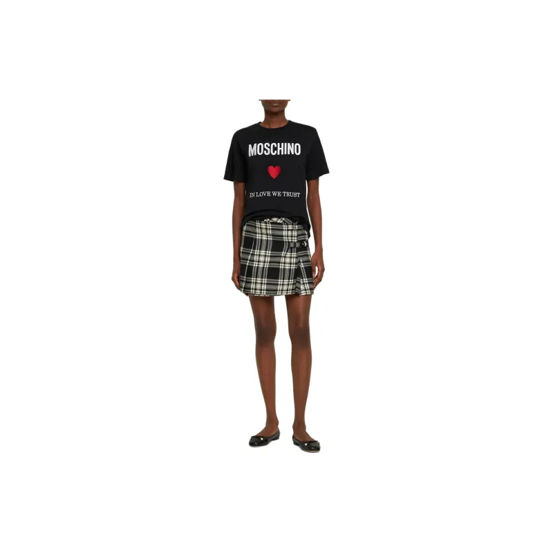 MOSCHINO Logo Embroidered Crewneck Dress-2