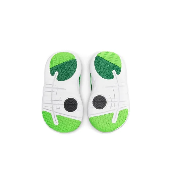 Nike Flex Advance Slip Resistant, Abrasion Resistant, Breathable Low Top Running Shoes Black Green Infant And Toddler-5