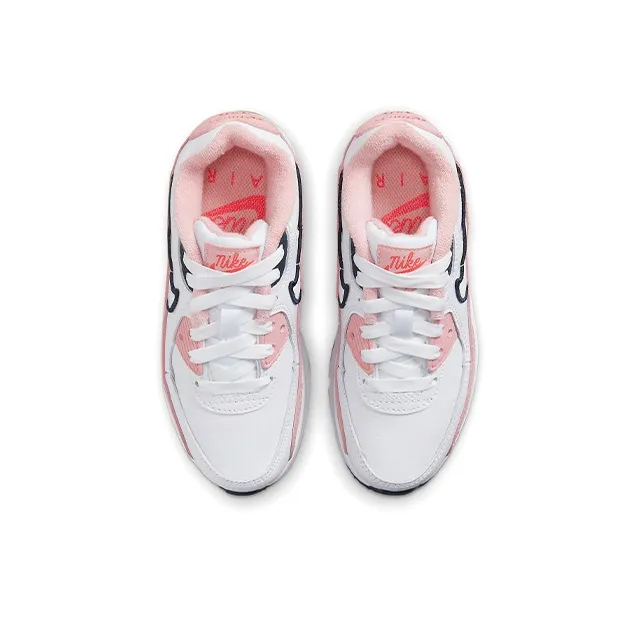 Nike Air Max 90 SE Slip Resistant Shock Absorbers Kids Lifestyle Shoes White Blue Pink Children Aged 3 7 Years Old-3