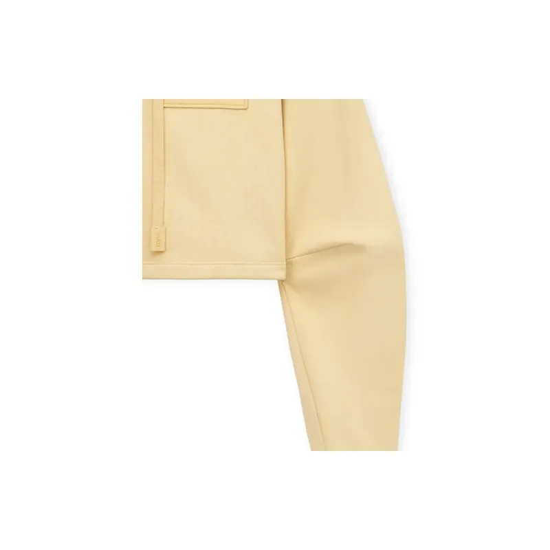 LOEWE Cropped Hoodie 'Vanilla'-3