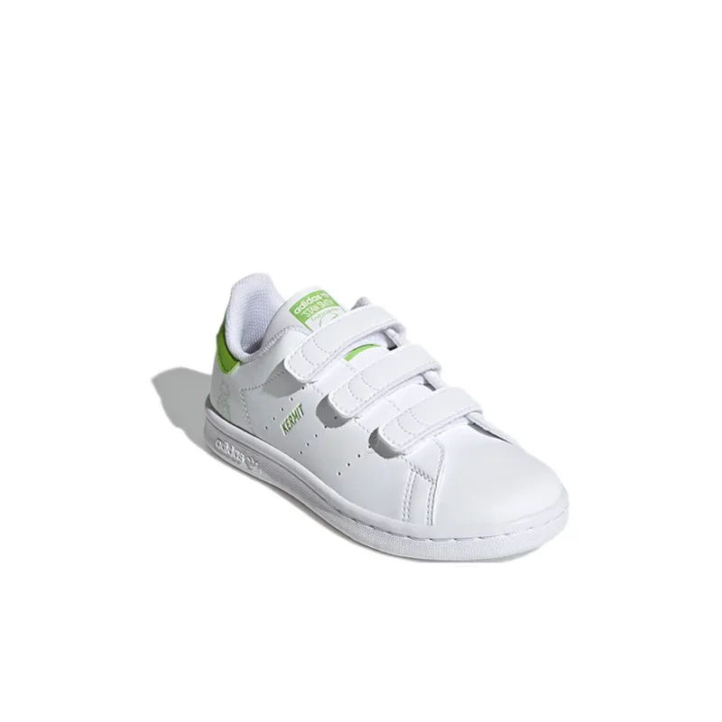 Adidas Originals STAN SMITH Collection Cf C Low-Top Kids' Skateboarding Shoes White Green Children Aged 3-7 Years Old-2