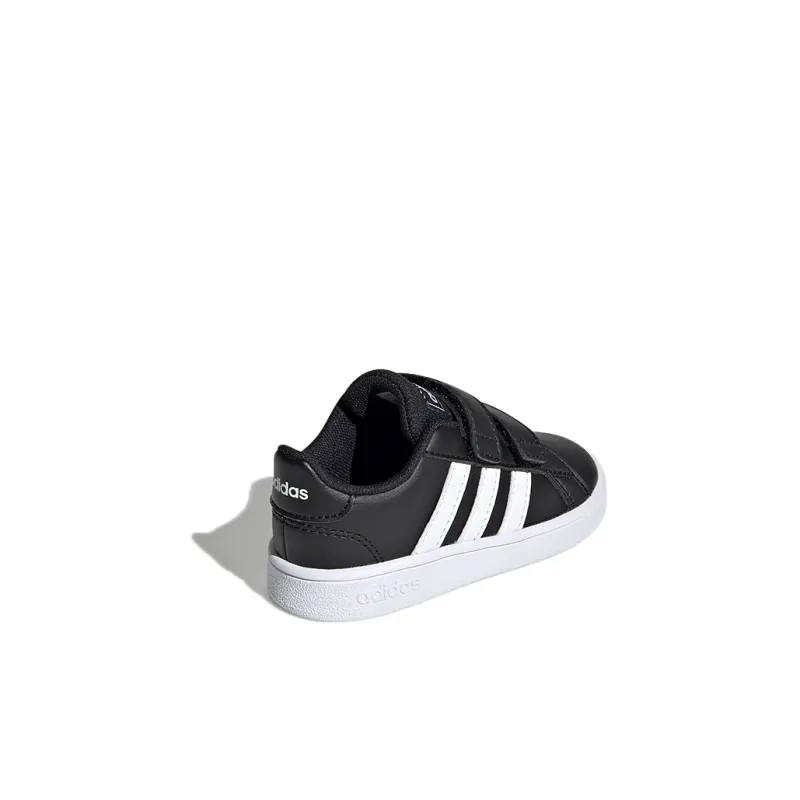 Adidas Neo GRAND COURT Low Top Skateboard Shoes Black White Infant And Toddler-3