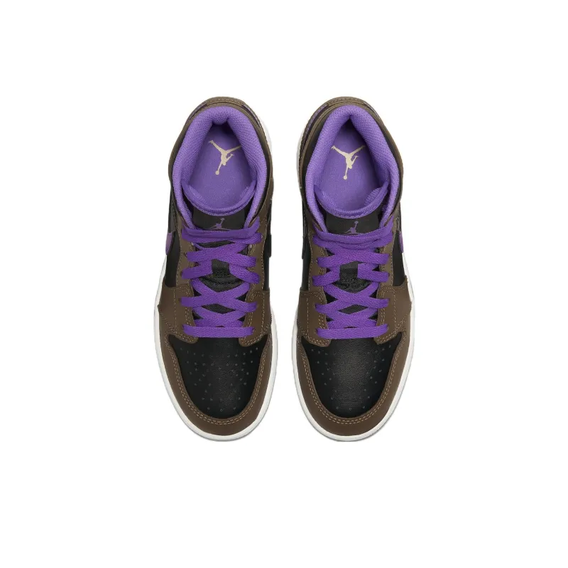 Jordan 1 Mid Purple Mocha GS-3
