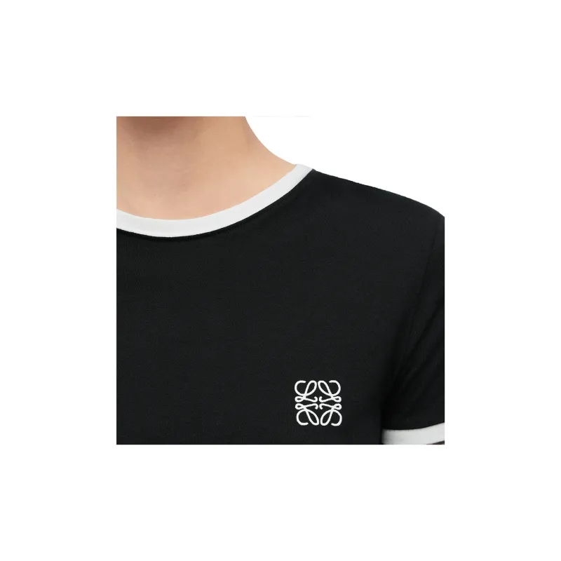 LOEWE Slim Fit T Shirt 'Black/White'-4