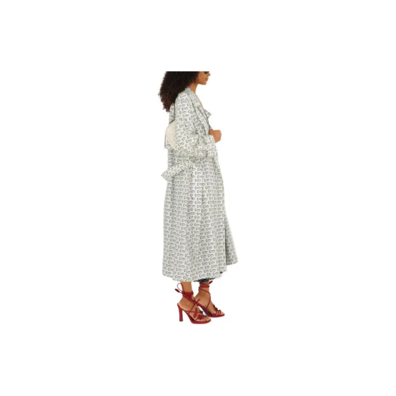 Burberry B print Silk Trench Coat-5