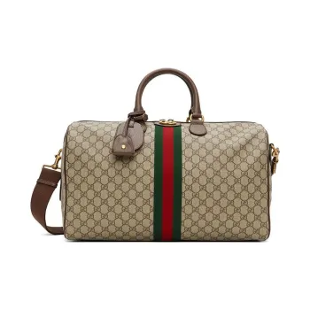 GUCCI Ophidia Canvas With Leather Travel Bags Shoulder Bag Crossbody Bag Handbag Medium Size Unisex Ebony/Brown