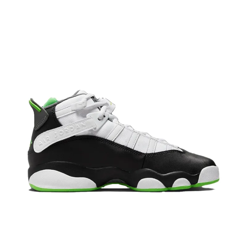 Jordan 6 Rings White Black Green GS-1
