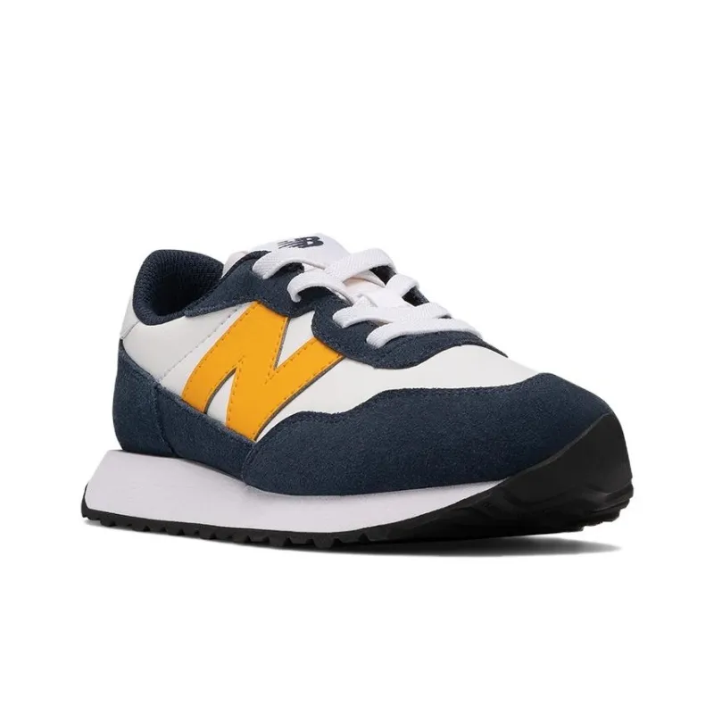 New Balance NB 237 Slip Resistant Cushioning Abrasion Resistant Low Top Kids Lifestyle Shoes Blue Yellow Teenagers-2