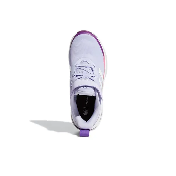 Adidas Fortarun Elastic Lace Top Strap Running Low-Top Kids' Running Shoes Gray Purple Kids'-4
