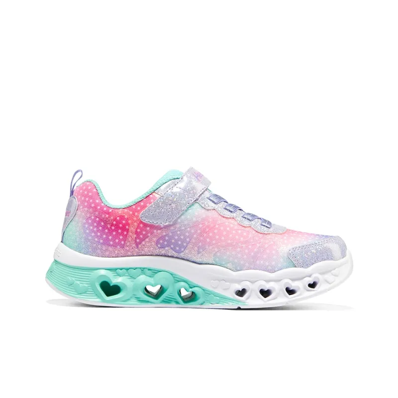Skechers Flutter Heart Lights Abrasion Resistant Low Top Kids Lifestyle Shoes Purple Color Teenagers-1
