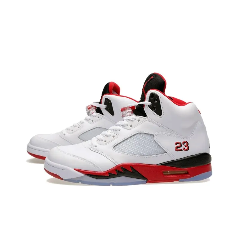 Air Jordan 5 Retro Fire Red Black Tongue 2013 GS-3
