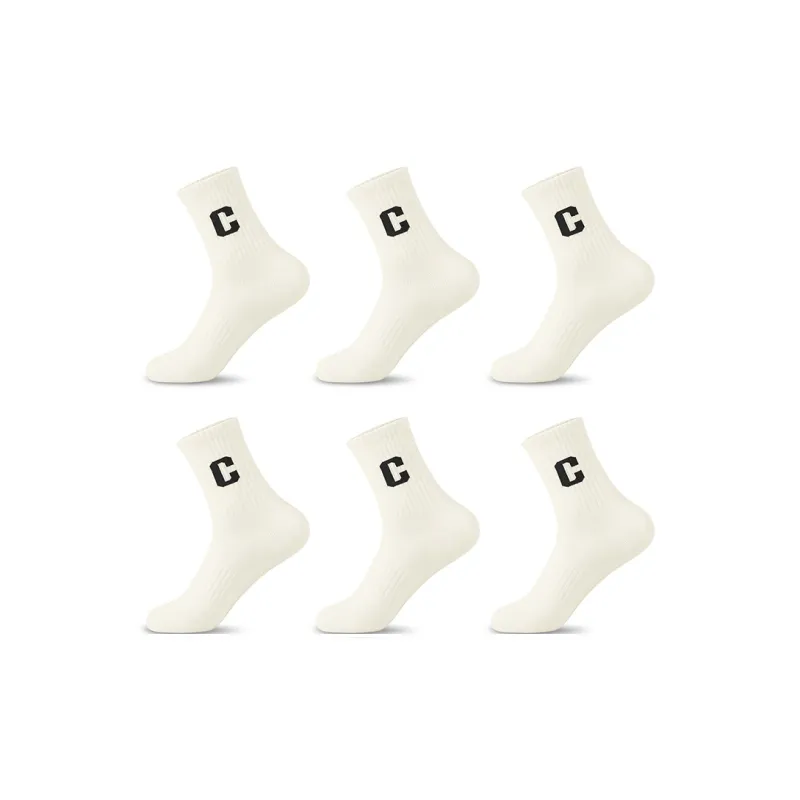 H YXIANG Mid Calf Socks Women's 6 Pack-11