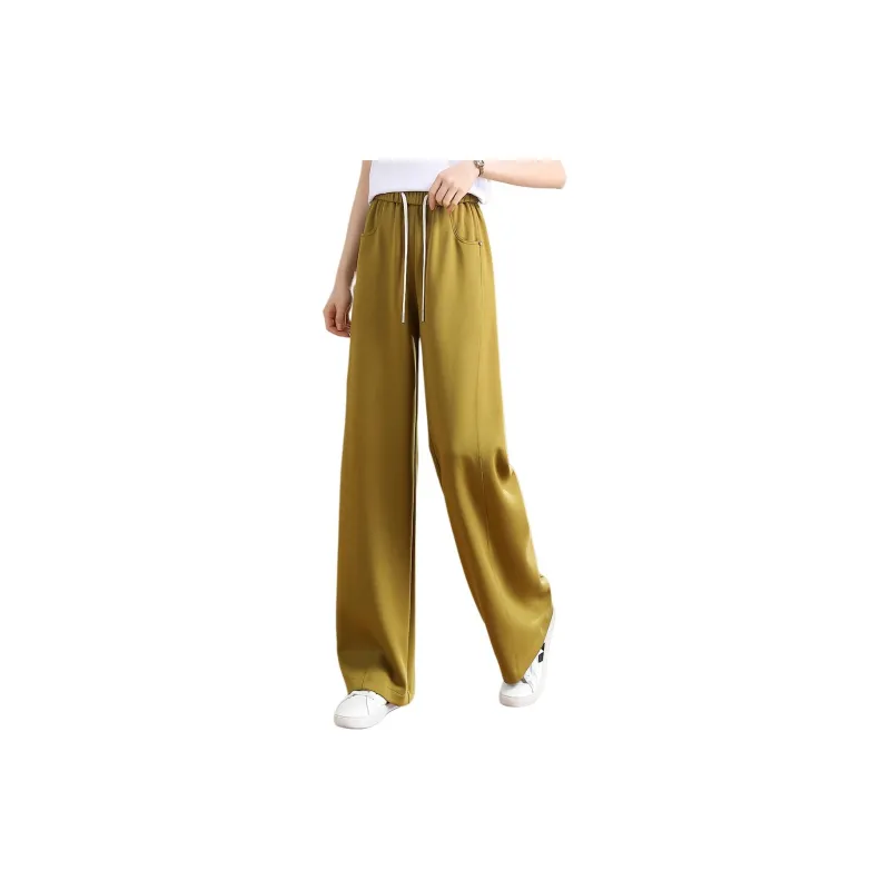 XWI Casual Pants Women's Yellow Green-1