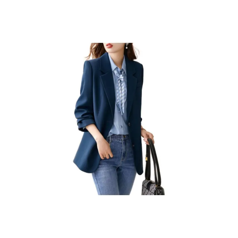 OUNIXUE Business Suits Women's Dark Blue-2