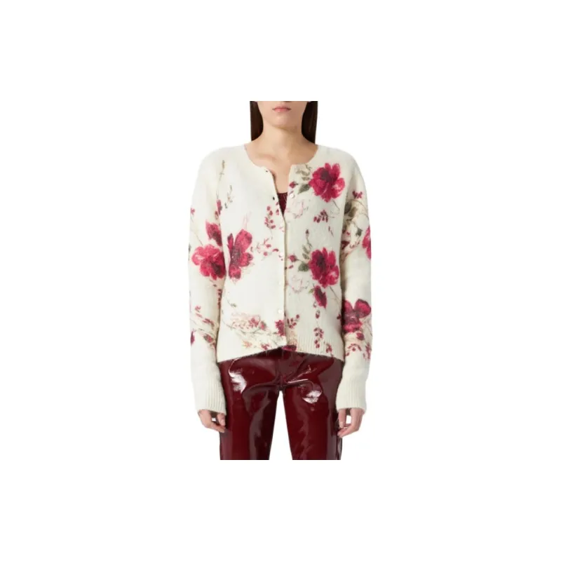 Blumarine Rose print Cardigan-2