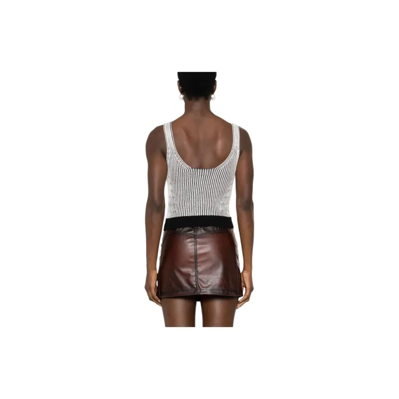 DKNY V neck Ribbed knit Top-2