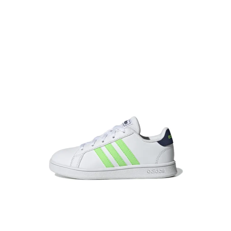 Adidas Neo GRAND COURT Anti Slip Wear Resistant Low Top Kids' Skateboarding Shoes White Kids'-0